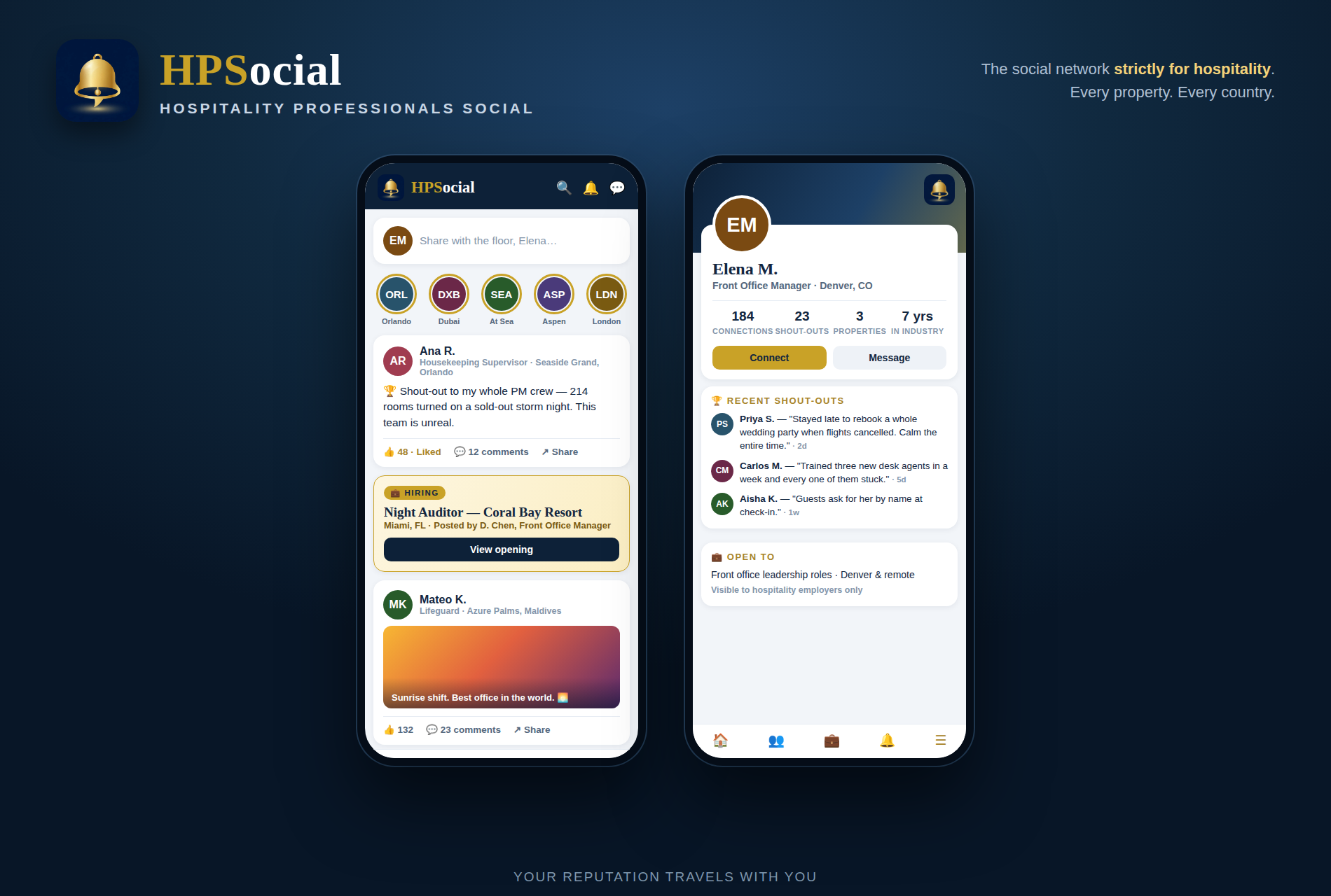 HPSocial app โ feed and profile concept
